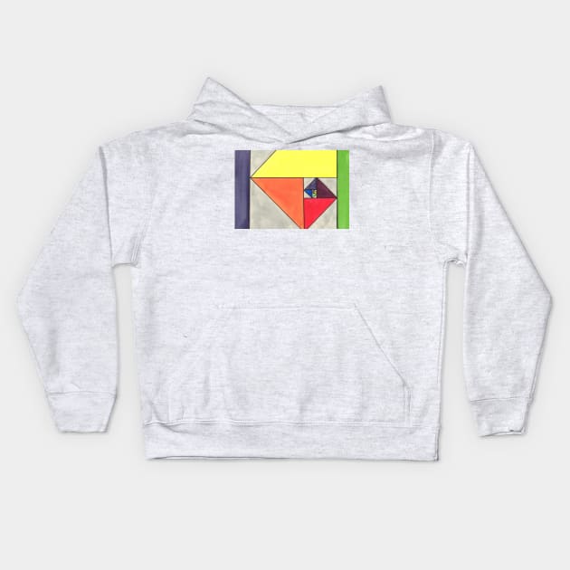 Fibonacci Triangles Kids Hoodie by jamesknightsart